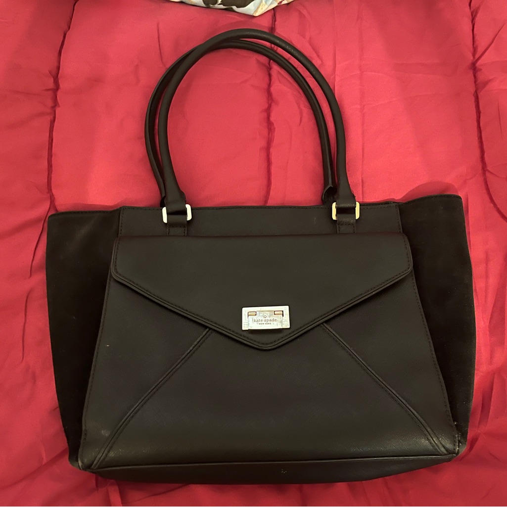 Kate Spade Johanna Black Wesley Suede Handbag